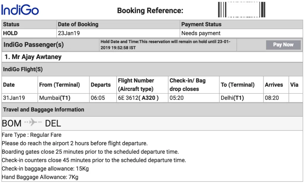 Hướng dẫn đổi vé máy bay IndiGo Airlines