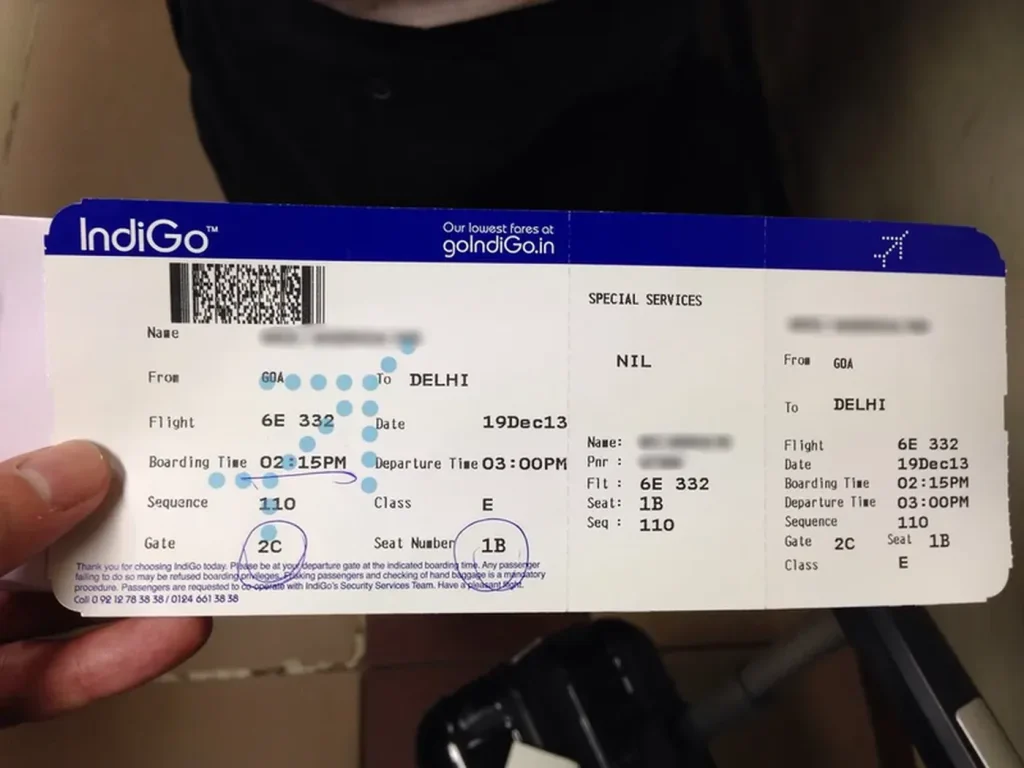 Sửa tên vé máy bay IndiGo